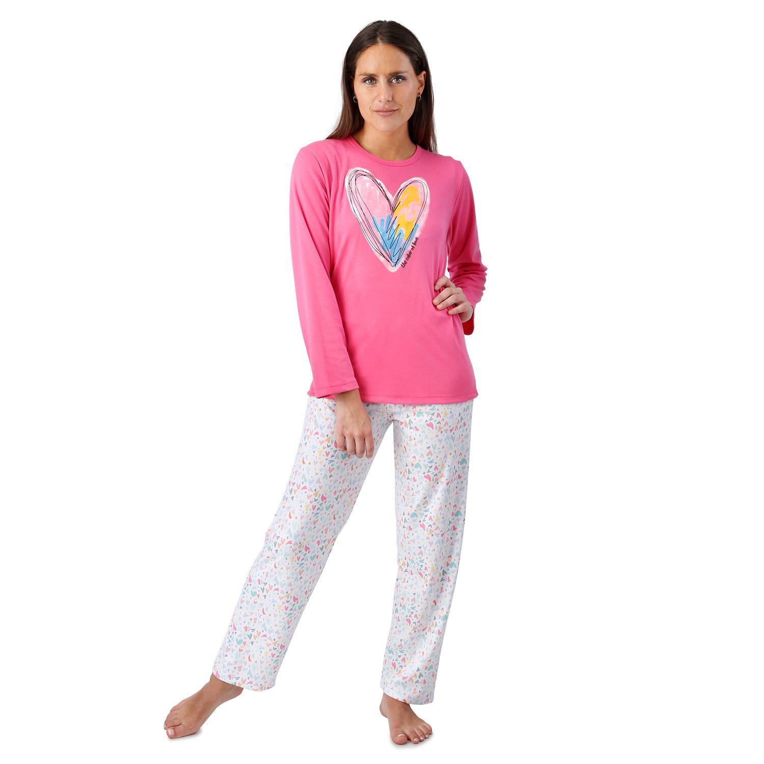 Pijama Corazon Estampado Gamuza Polycotton-0