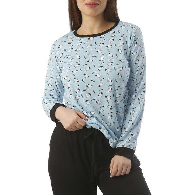 Pijama Mujer Gamuza Polycotton Oveja Sleep-1