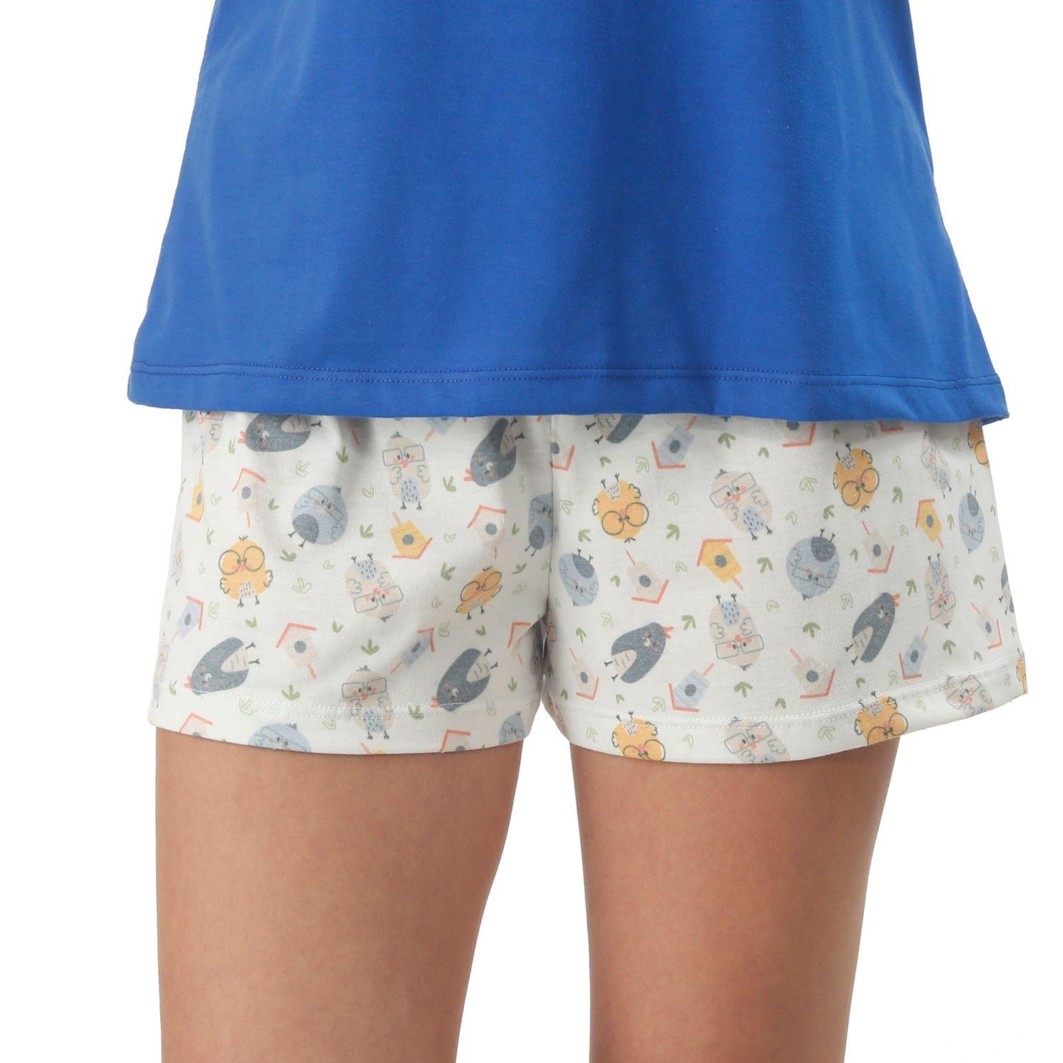 Pijama Mujer Pajarito Estampado Polycotton-2