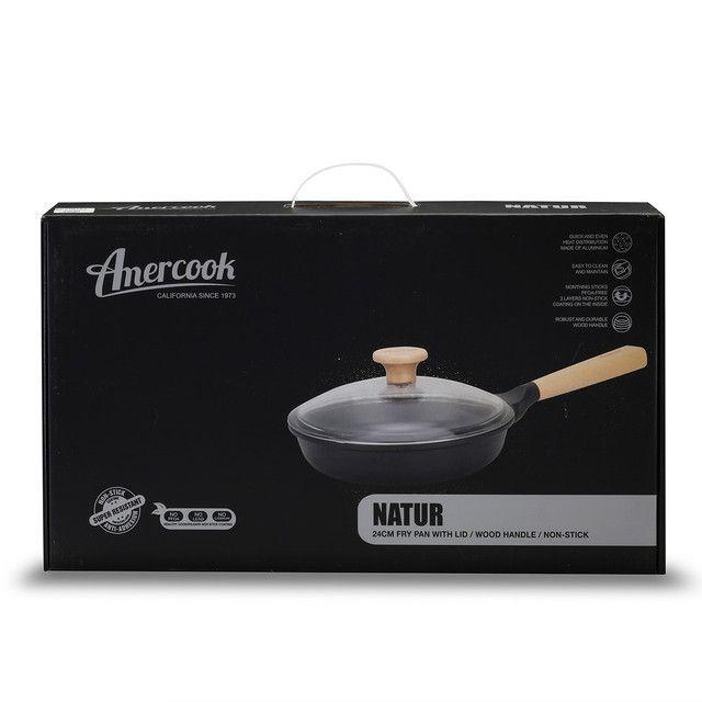 Sartén c/ Tapa Vidrio Templado Aluminio 24 cms.-3