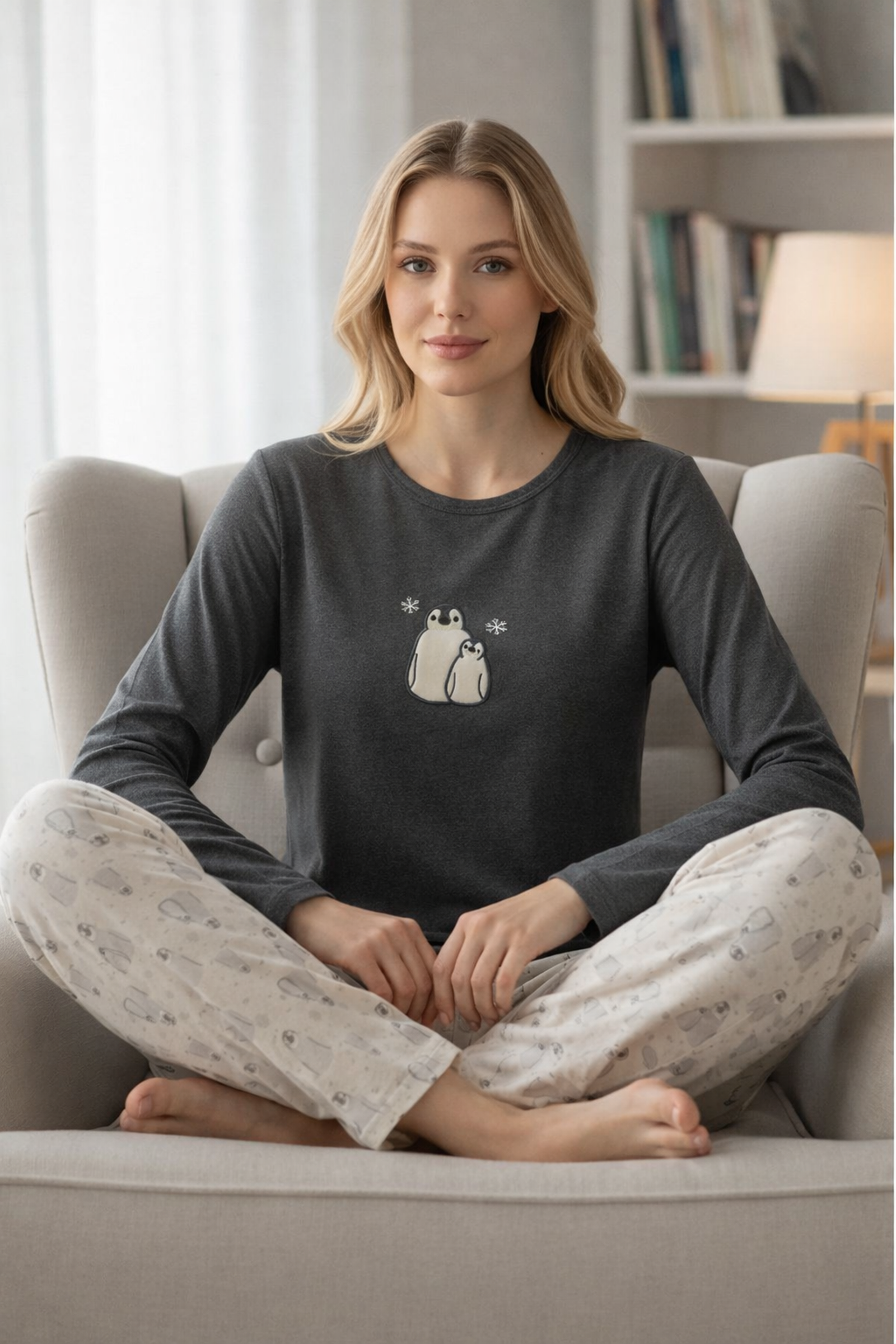 Pijama Pingüino Bordado Marengo-2