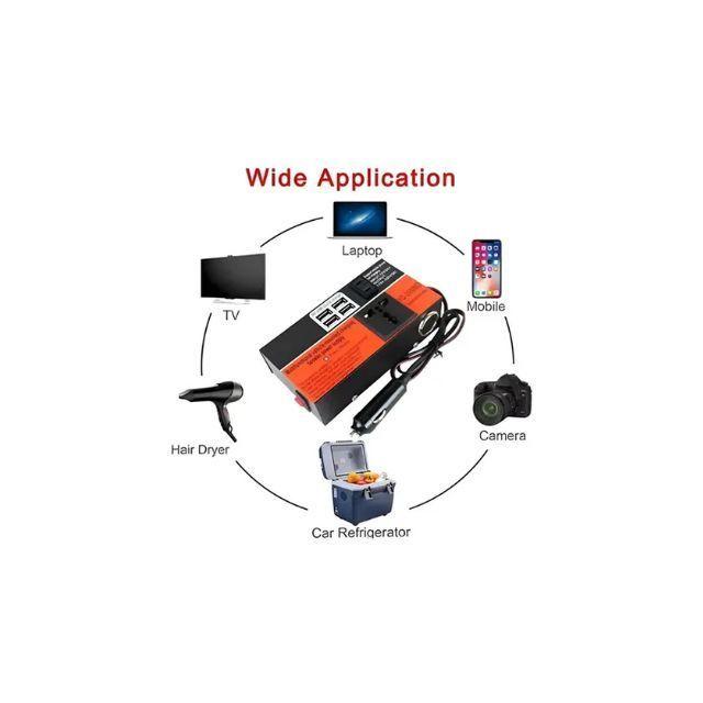 Inversor De Voltaje Auto Convertidor Corriente 200w 12v-220v-3