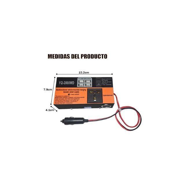 Inversor De Voltaje Auto Convertidor Corriente 200w 12v-220v-5