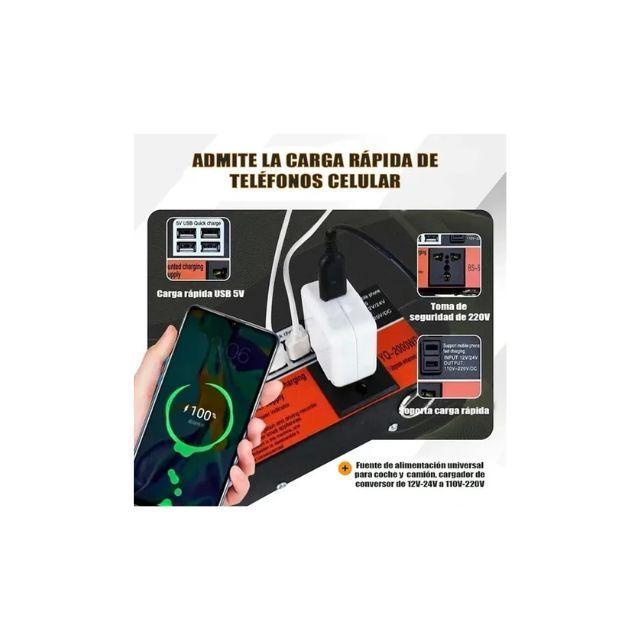 Inversor De Voltaje Auto Convertidor Corriente 200w 12v-220v-6