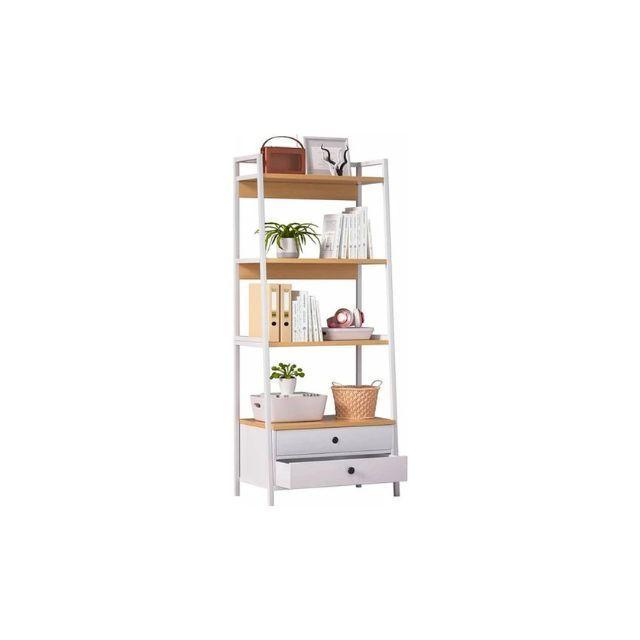 Estante Living 4 Niveles Con Cajones 150*43*30cm 2 Cajones-0