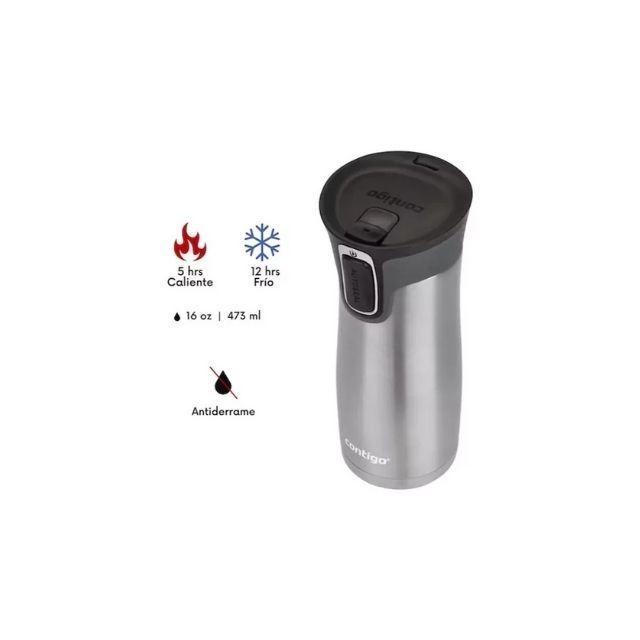 Vaso Térmico Contigo Mug Westloop 473 Ml 16 Oz Color Plateado-3