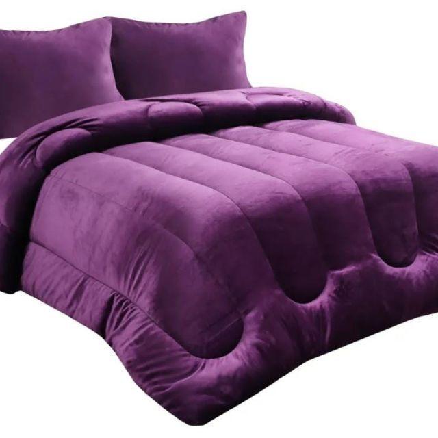 COBERTOR PLUSH CON CHIPORRO 2 PLAZAS COLOR MORADO-0