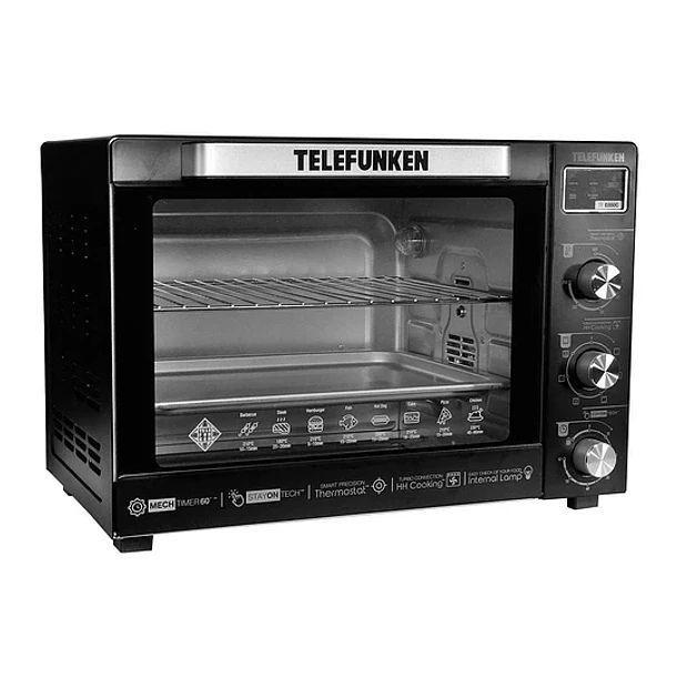 Horno de mesa eléctrico Telefunken TF E850C 80L Negro Capacidad 80 Litros 2200w-2
