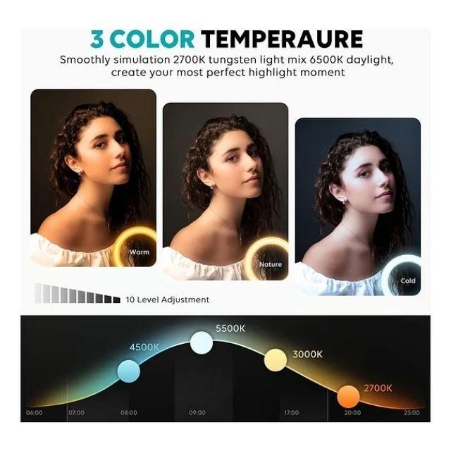Lampara De Relleno Para Celulares Led Luz Blanca W80 Pinza Video Selfie Led Recargable Msafe Magnéti-4