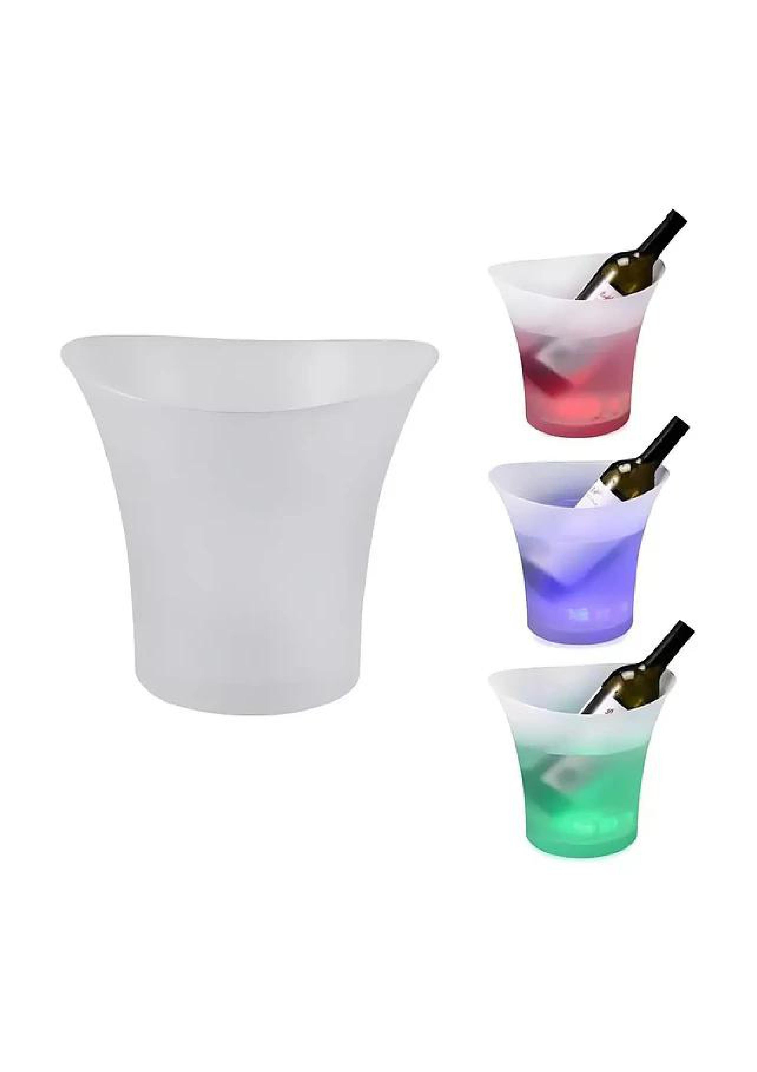 Hielera Con Luz Led Enfriador Botellas Cerveza Vinos Fiesta Color Rgb-0