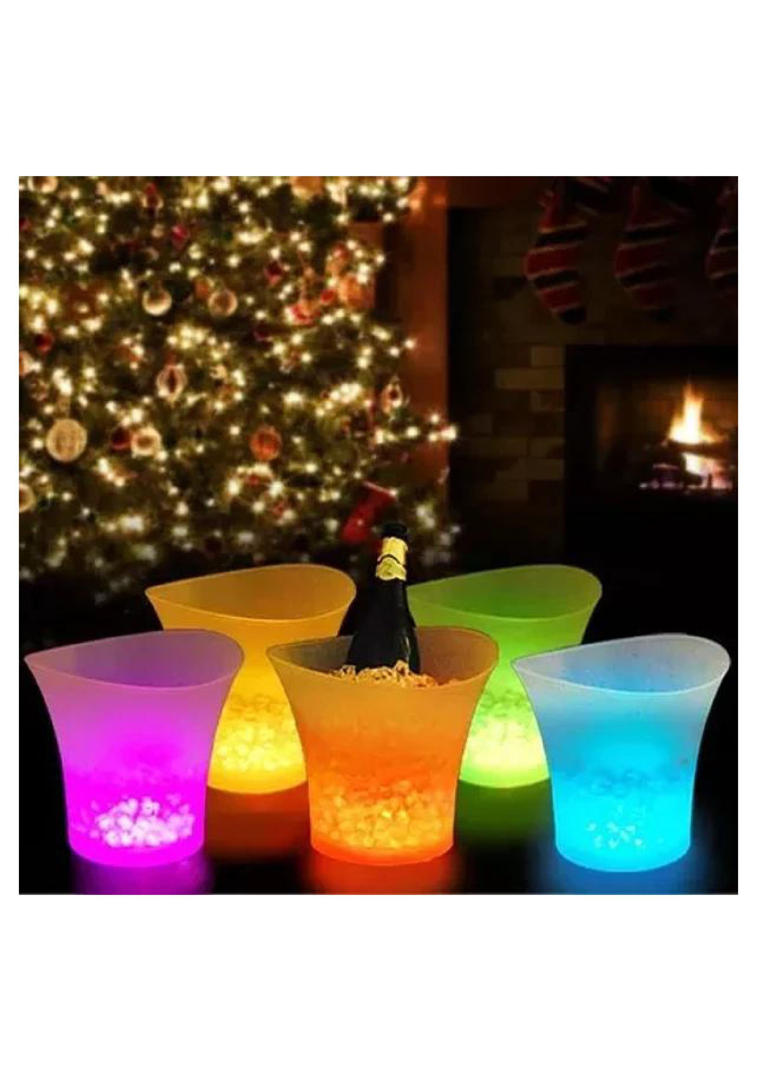 Hielera Con Luz Led Enfriador Botellas Cerveza Vinos Fiesta Color Rgb-2
