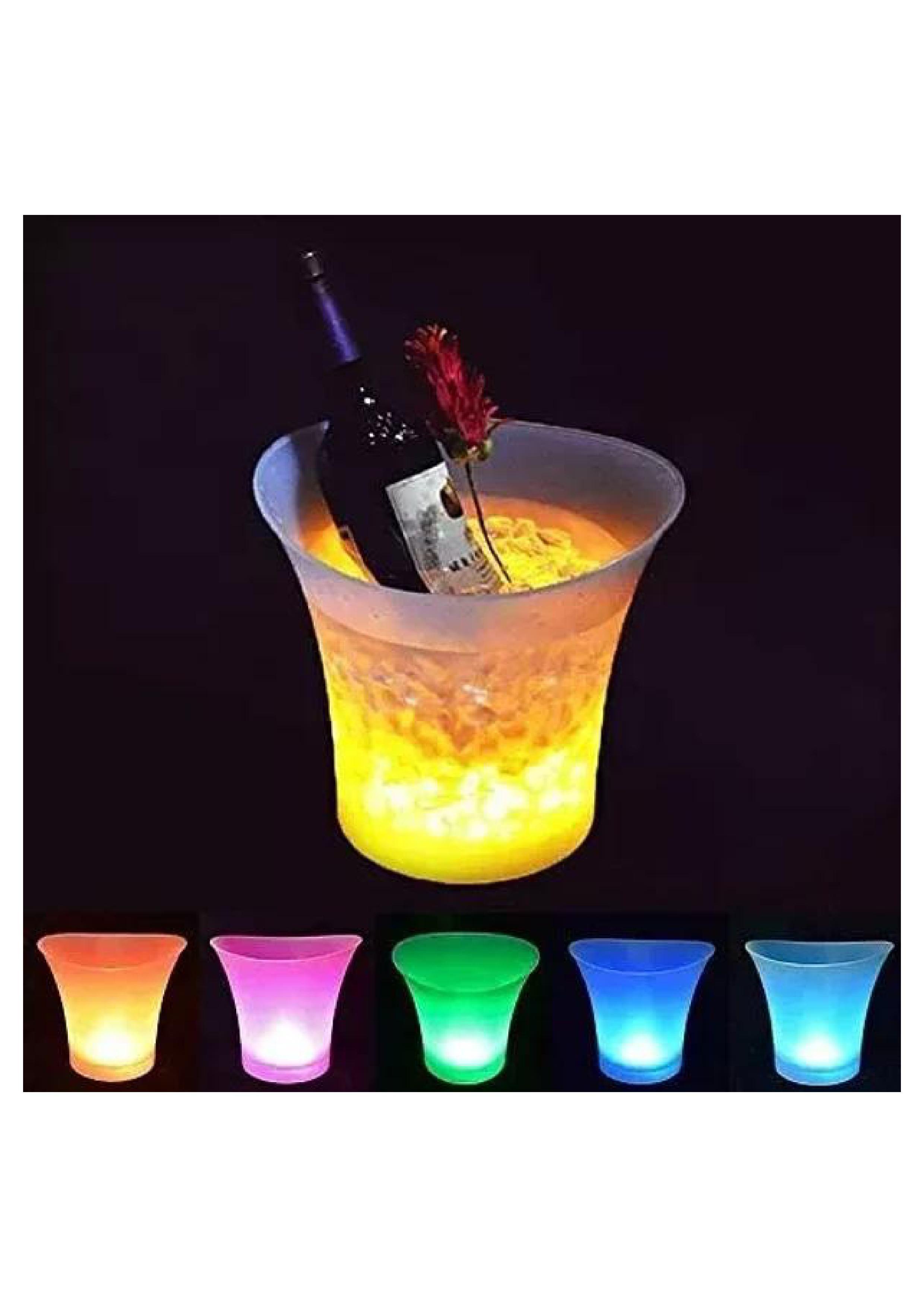 Hielera Con Luz Led Enfriador Botellas Cerveza Vinos Fiesta Color Rgb-3