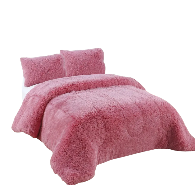Cobertor Para Cama Plumón Invierno Chiporro Liso Peludo De 2 Plazas-0