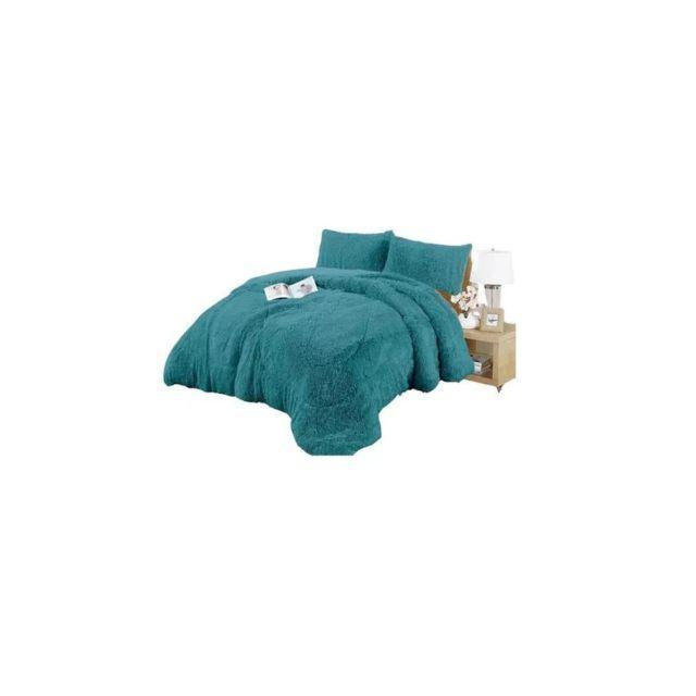 Cobertor Para Cama Plumón Invierno Chiporro Liso Peludo De 2 Plazas-0