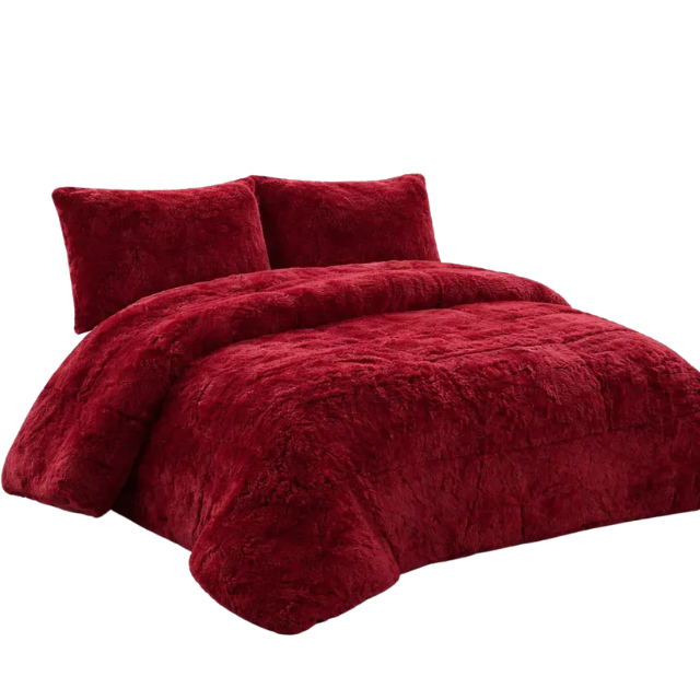 Cobertor Para Cama Plumón Invierno Chiporro Liso Peludo De 2 Plazas-0