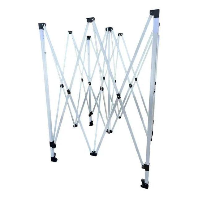 Toldo Plegable 3 X 3 Metros Impermeable Americano Resistente Reforzado Retráctil Color Azul Patas Bl-2