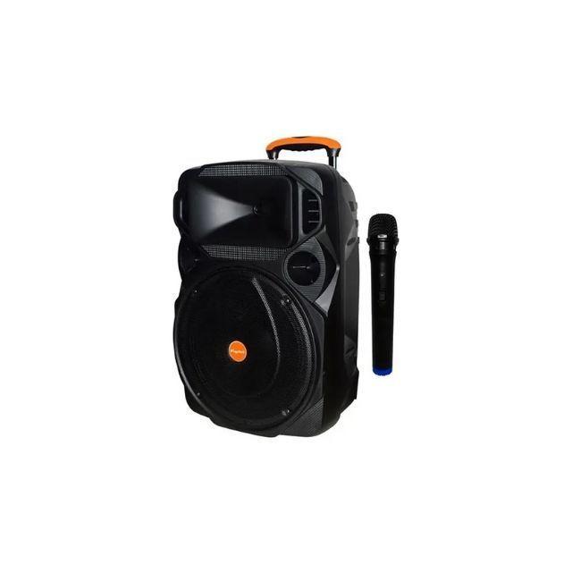 Parlante Karaoke Fujitel 12 Bt12 Negro 1800 mAh Bluetooth 6000w PMPO-2