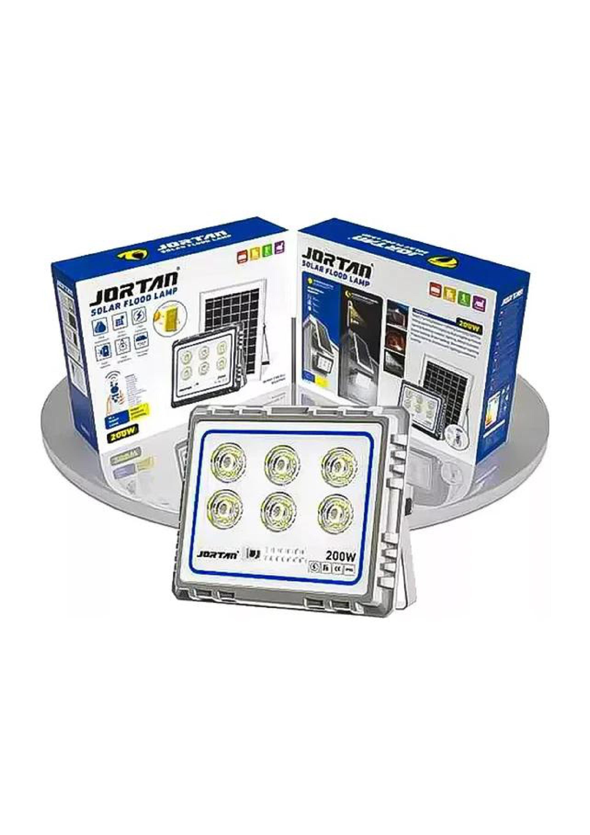 Foco Led Reflector Panel Solar + Control Remoto 200w Jortan Carcasa-4