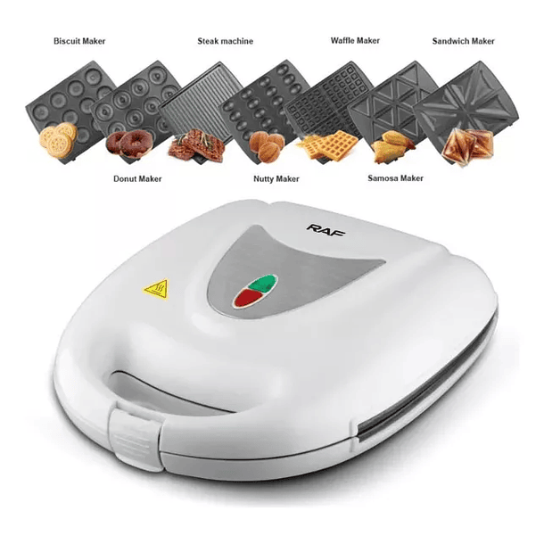 Maquina para hacer Donas, Galletas, Cup Cakes, Sandwich, Grill Plafones intercambiables 7 en 1-2