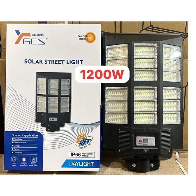 Pack 2 Foco Solar Posta 1200W Para Calles Al Aire Libre, Patios, Garajes,-2