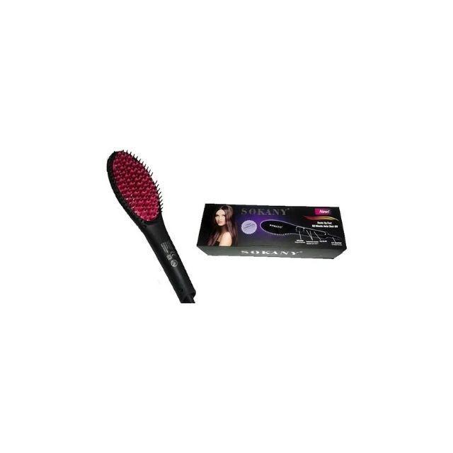 Cepillo Plancha De Cabello Eléctrico Alisador Sokany-2