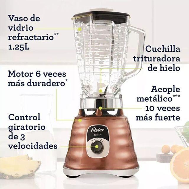 Licuadora clásica Oster® cobre con perilla ergonómica de 3 velocidades BLST4128-2