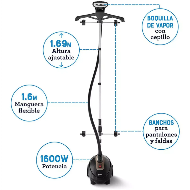 Vaporizador de prendas Oster® con gancho para pantalón GCSTGS7000-2