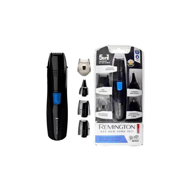Corta Barba Pelos Nariz Y Oido 5 En 1 Remington Negra-1