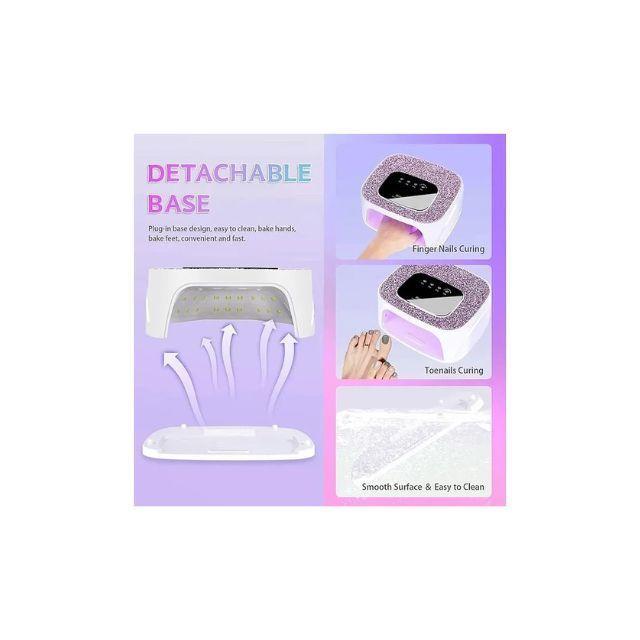 Lámpara De Uñas Inalámbrica De 168 W, Luz Uv Recargable-3