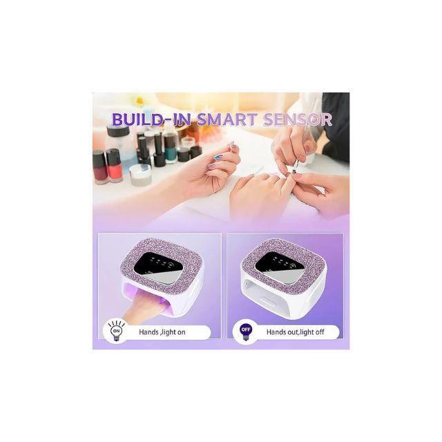 Lámpara De Uñas Inalámbrica De 168 W, Luz Uv Recargable-5