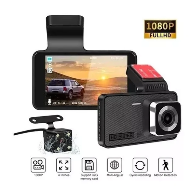 Cámara Frontal Y Retroceso Auto Seguridad HD-3