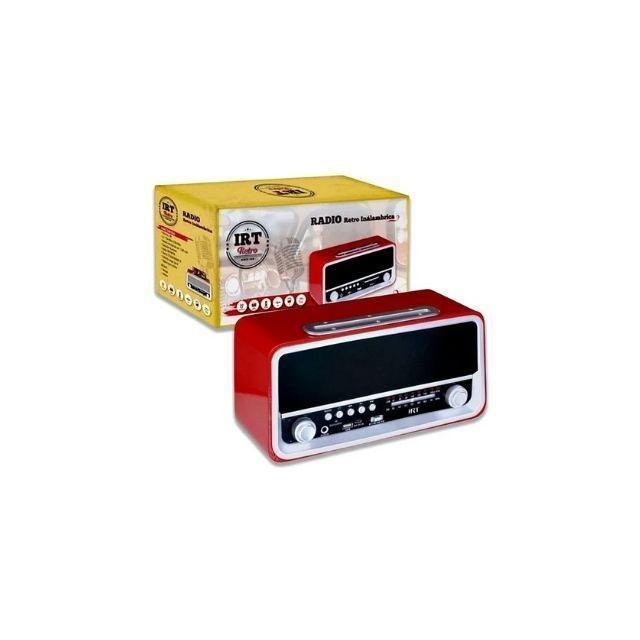 Radio Bluetooth Portátil Retro Irt Usb Am Fm Rojo Fx Vintage-2