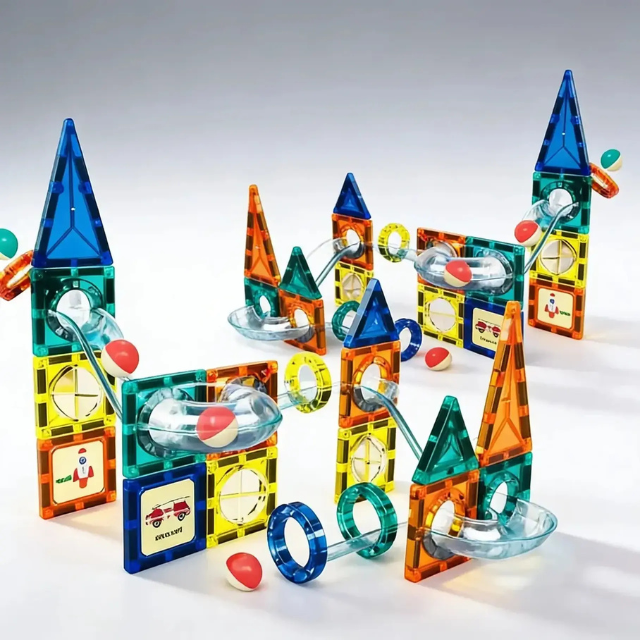 Set De Bloques Magn ticos 42 Piezas Juguete Educativo Arma Con tu Imaginaci n Las Mejores Estructura-2