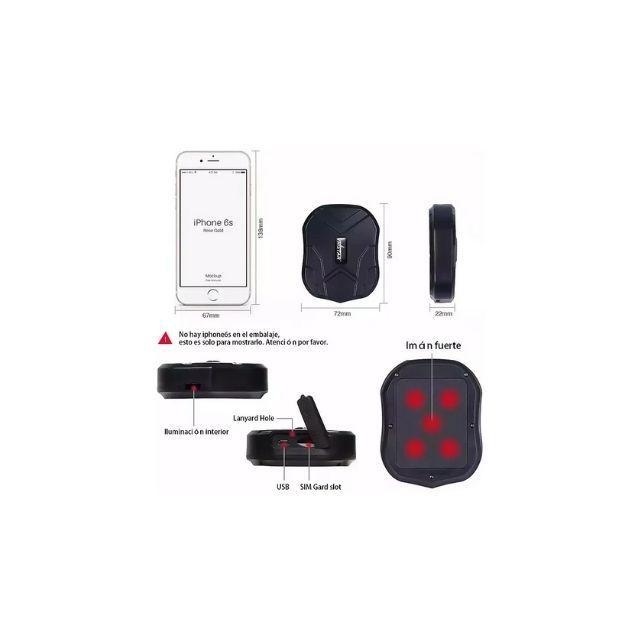 GPS Tk905 4g Tracker Impermeable 5000mah con imán para coche color negro-7
