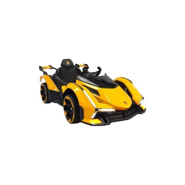 Carro Montable Eléctrico Lamborghini C/remoto Niños Navidad Color Amarillo-0
