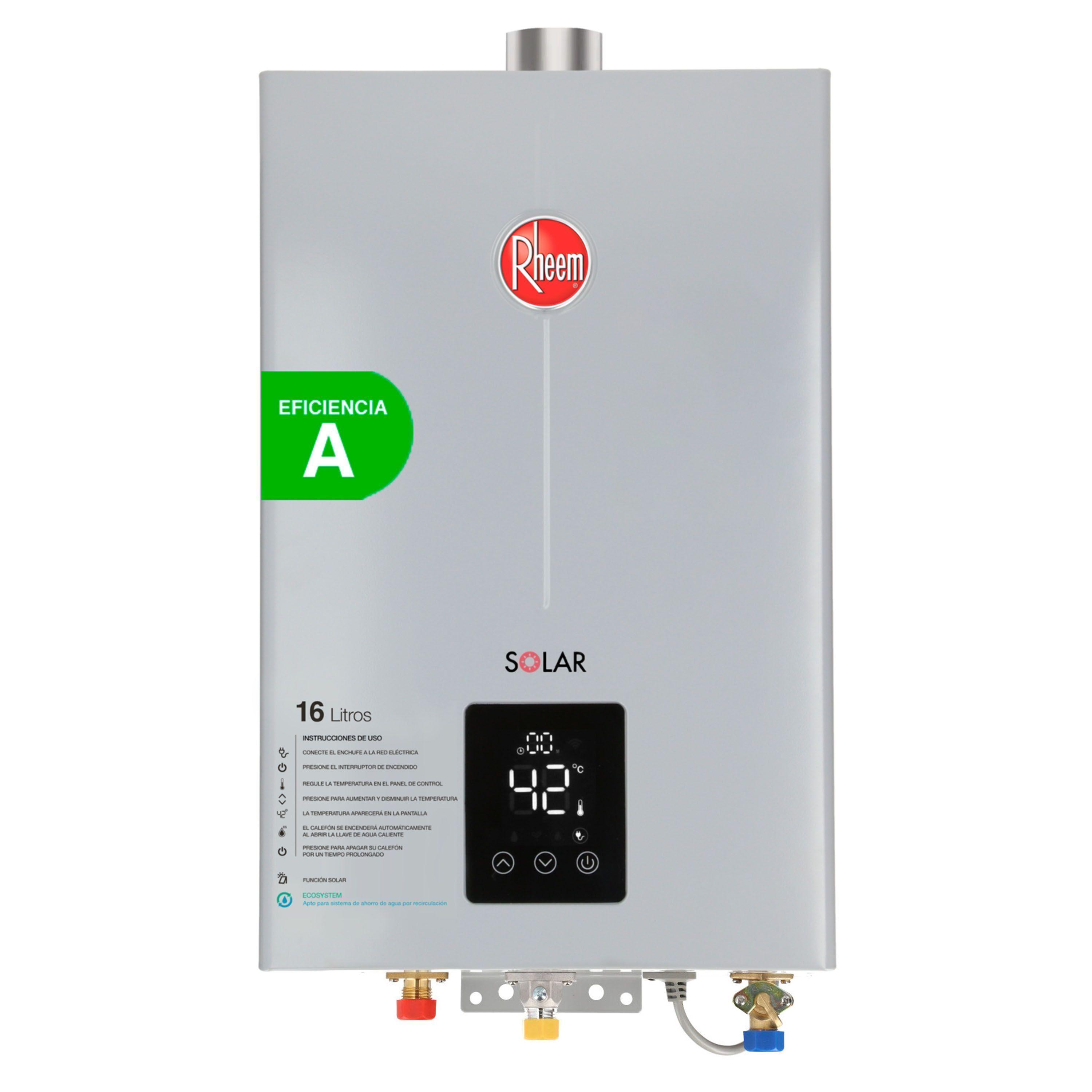 Calefont 16 litros Gas Natural Tiro Forzado Rheem-2