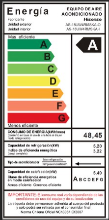 Aire acondicionado Hisense split Inverter 18000 BTU -6
