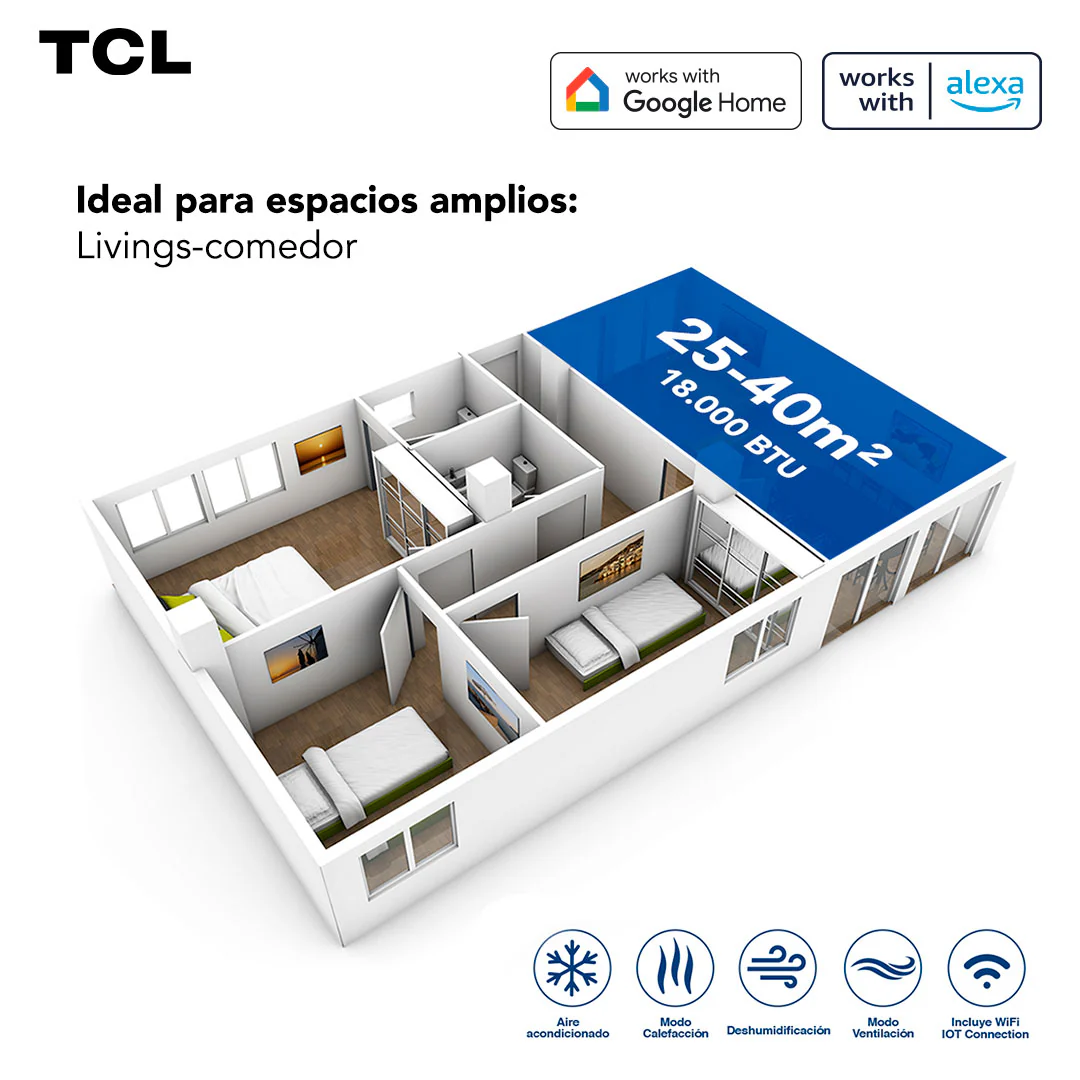 Aire Acondicionado Inverter TCL BreezeIN 24000 BTU WIFI-4