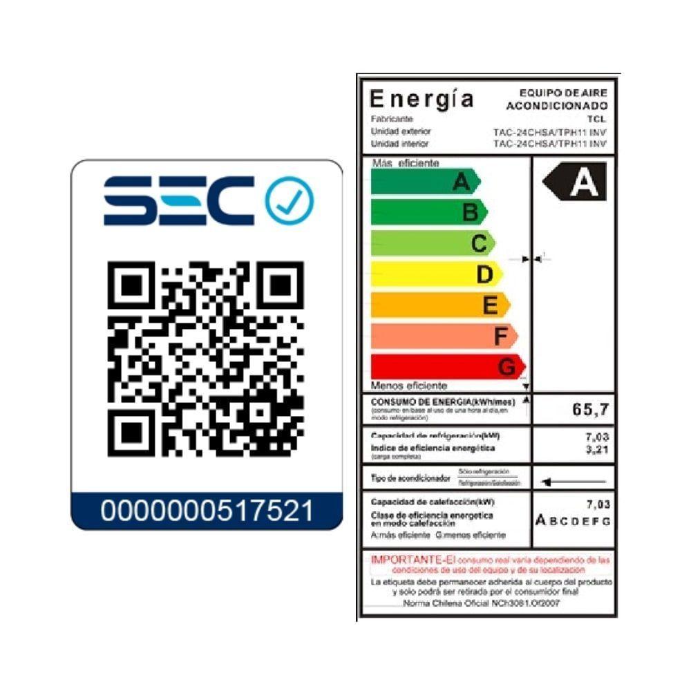 Aire Acondicionado Inverter TCL BreezeIN 24000 BTU WIFI-6