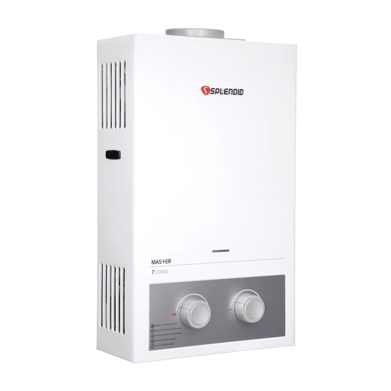 Calefont 7 litros Gas licuado Tiro natural Splendid-3