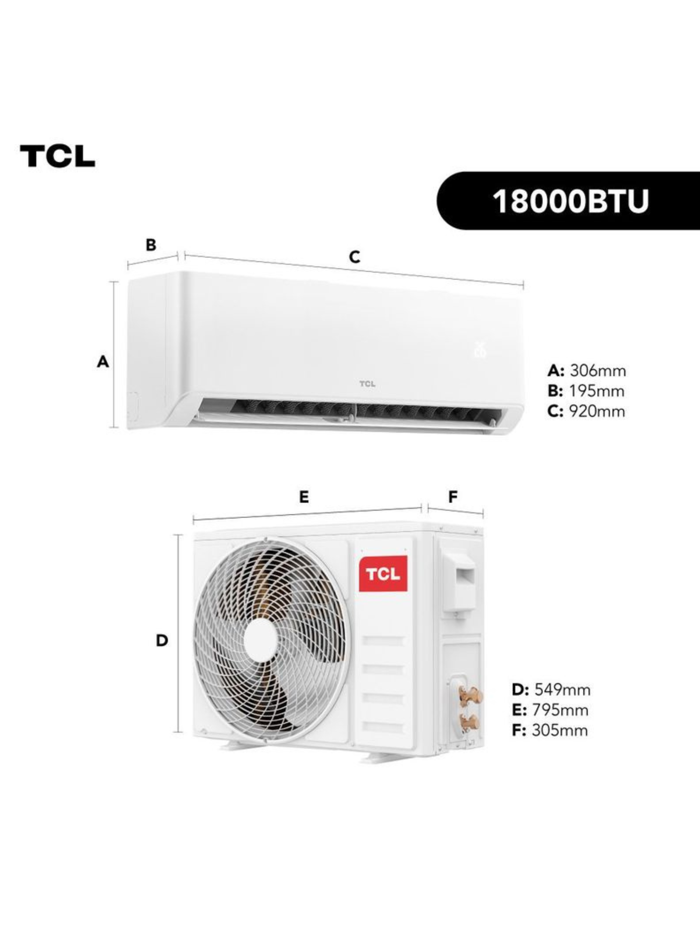 Aire Acondicionado Inverter TCL BreezeIN 18000 BTU WIFI-7