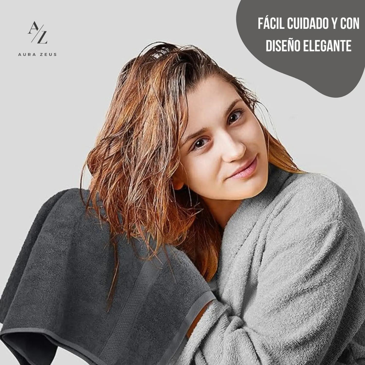 Juego De 4 Toallas Faciales 32x32cm Algodon 500g Set Baño-4