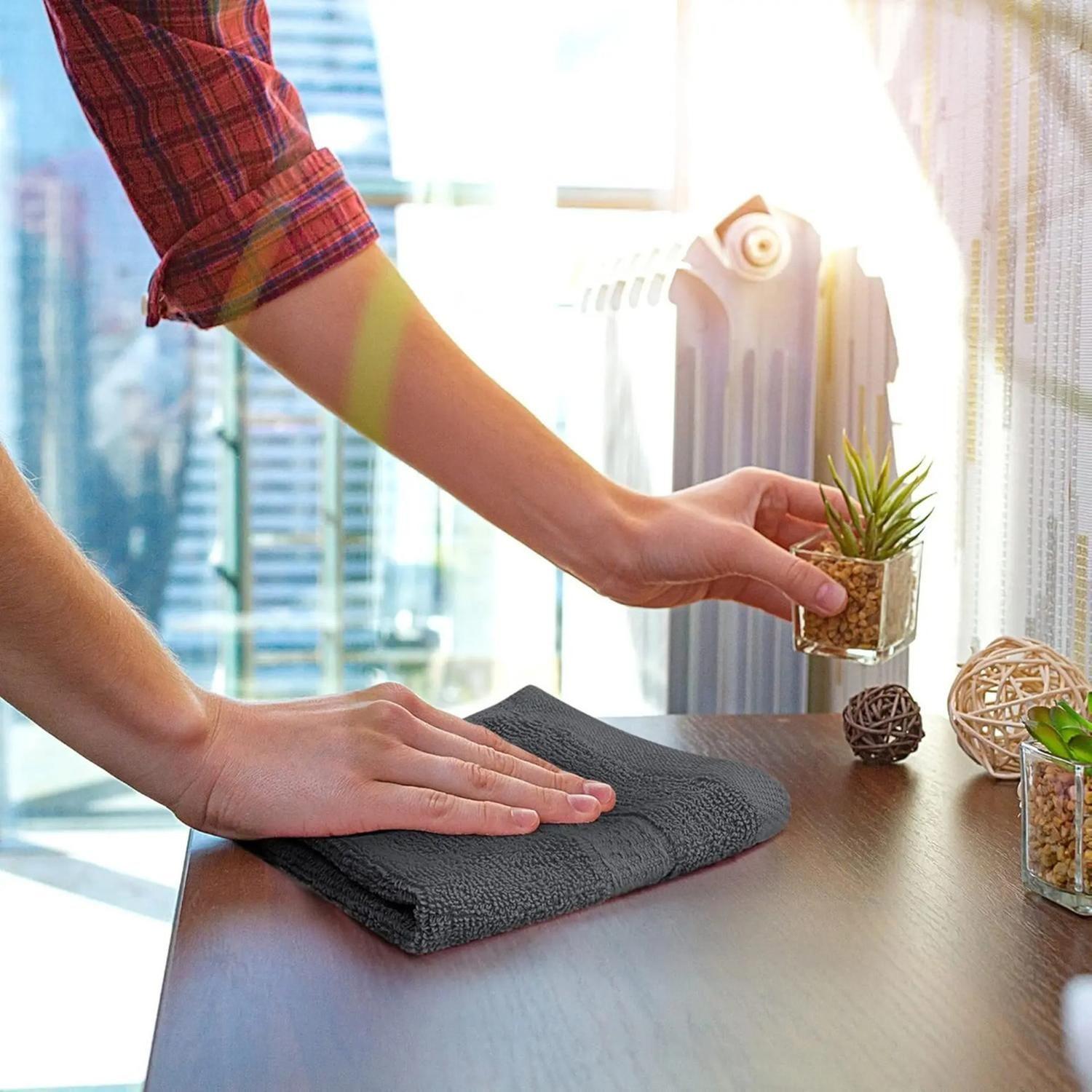 Juego De 4 Toallas Faciales 32x32cm Algodon 500g Set Baño-7