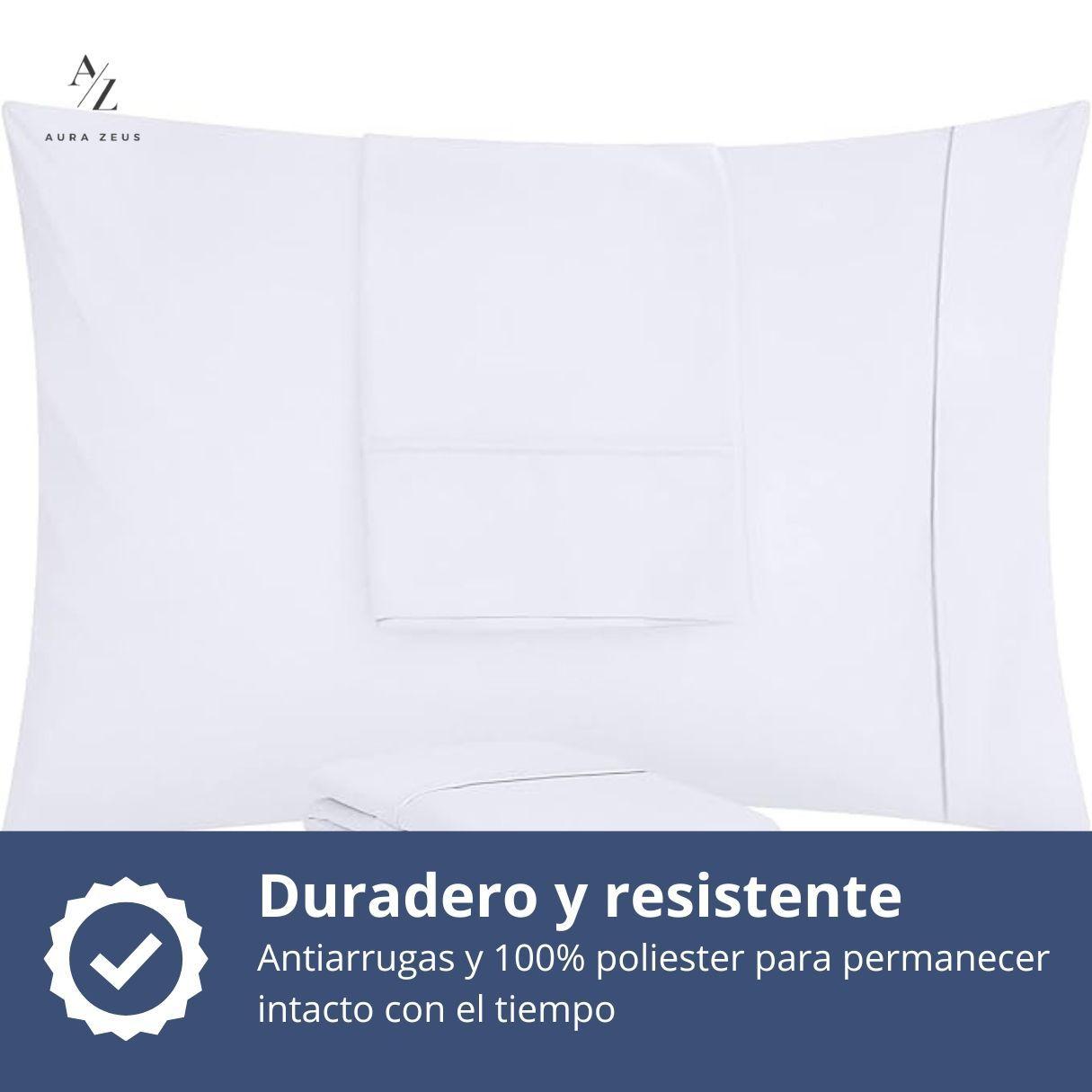 Set 2 Fundas De Almohada 50x90 Blanca Gris Sabanas Hilos Az-4