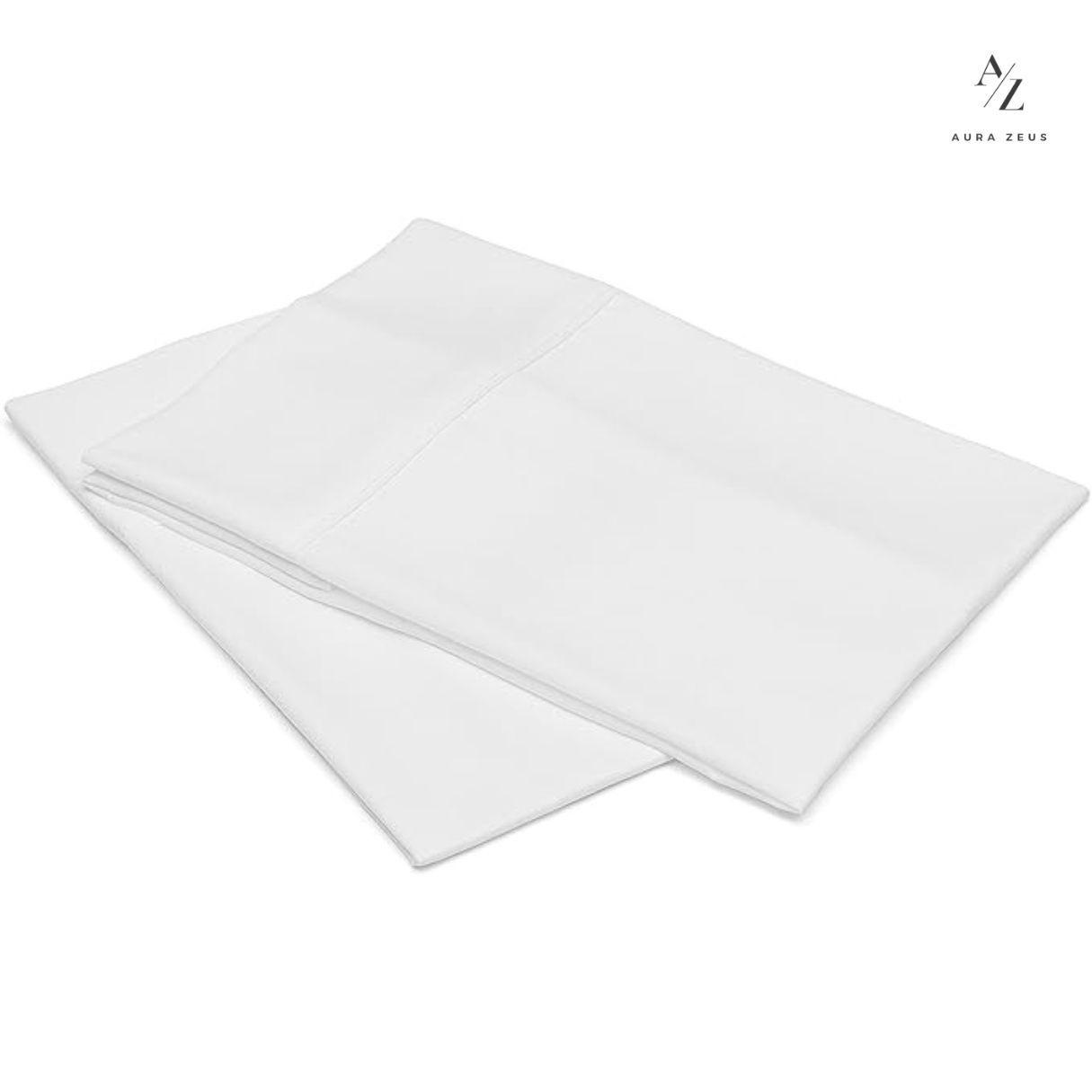 Set 2 Fundas De Almohada 50x90 Blanca Gris Sabanas Hilos Az-5