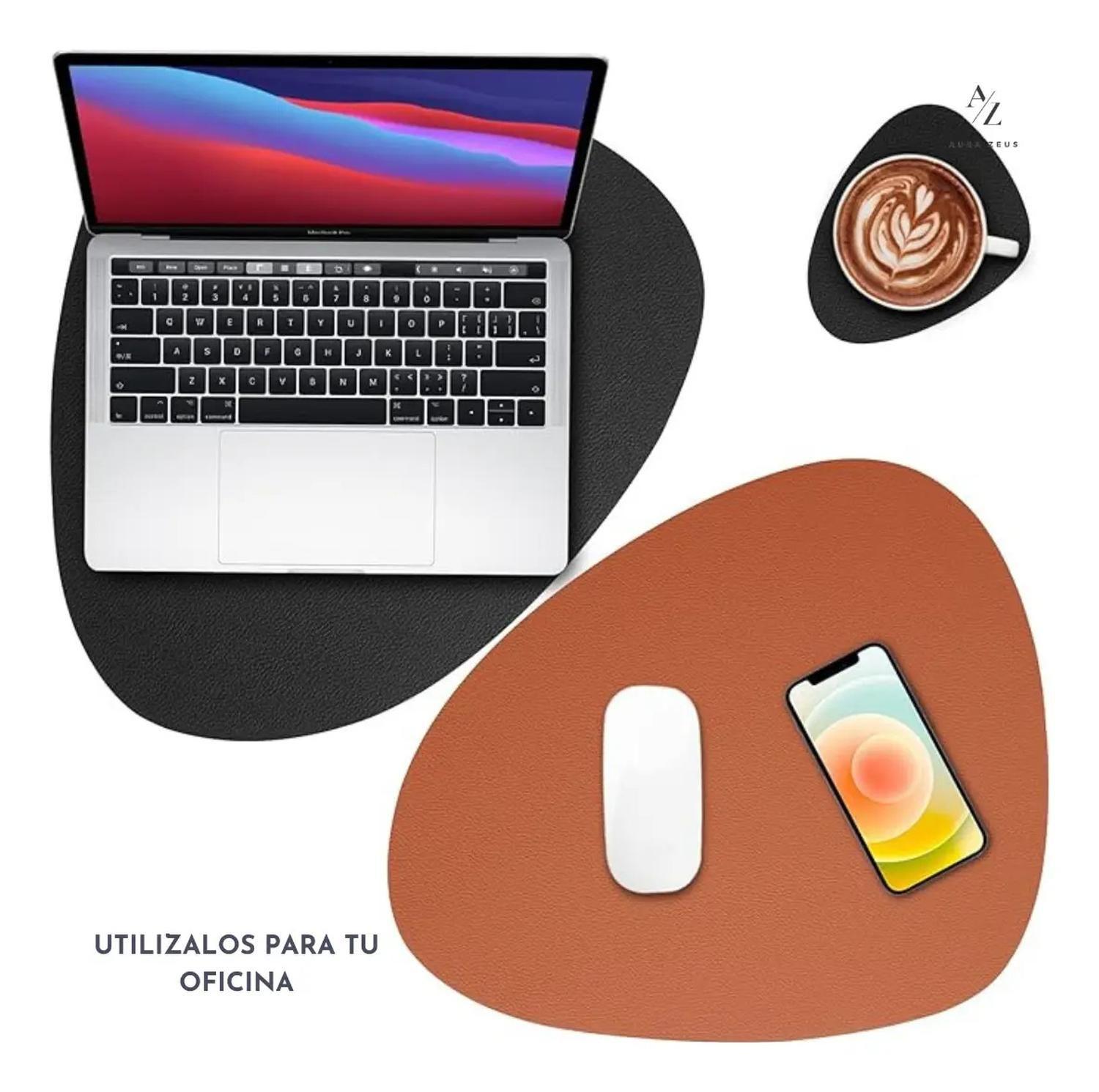 Set 4 Individuales + 4 Posavasos Reversible Ecocuero Mesa-7