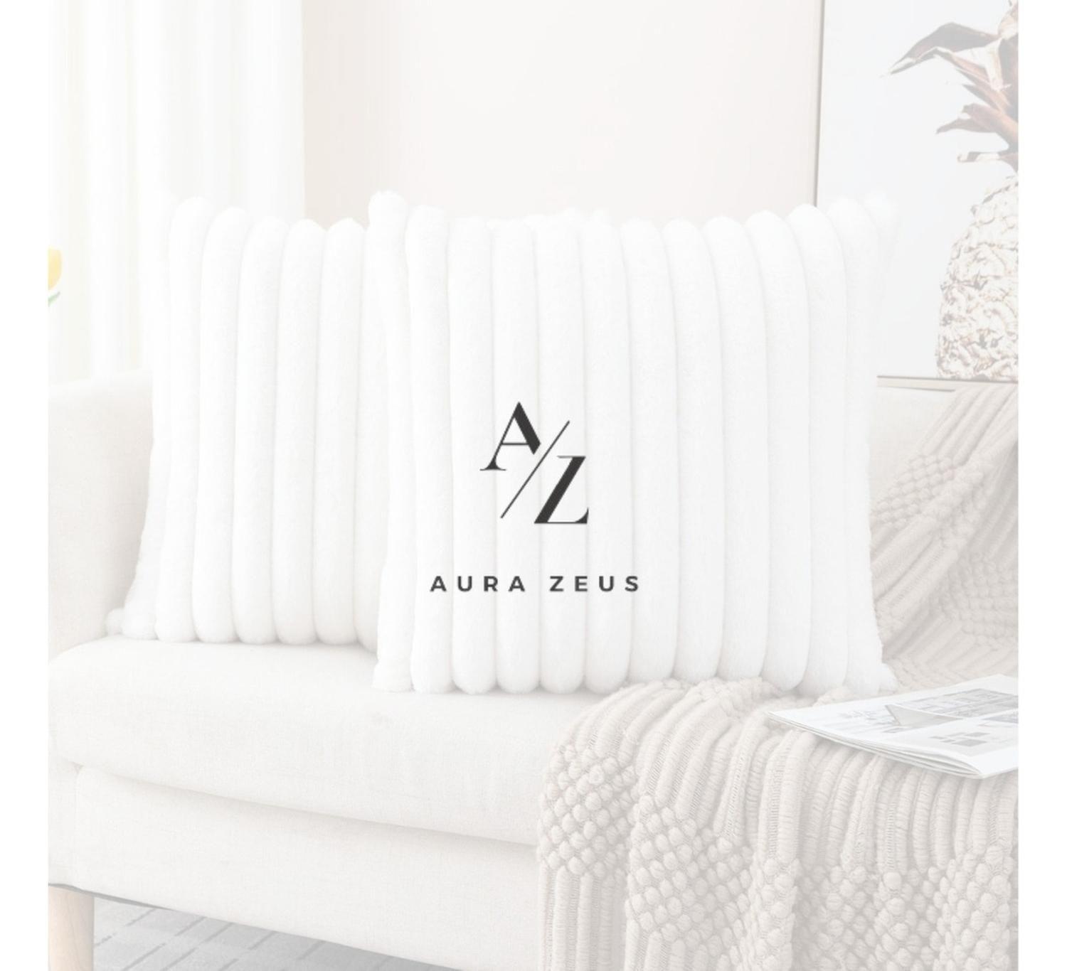 Fundas De Cojines Pack X2 Boho Rayada Suave 45 X 45 Premium Blanco-8