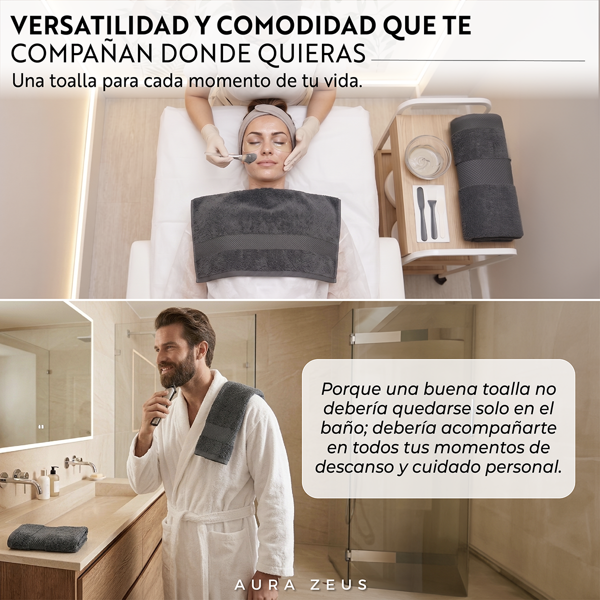 Juego De 8 Toallas De Mano 75x35 Cm Algodon 600gr/m2 Baño Set Az-6