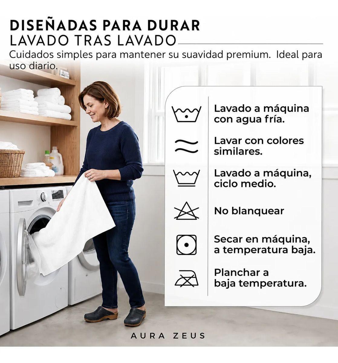 Set De 8 Toallas De Baño Algodon 600gr/m2 Cuerpo Mano Grande Az-8