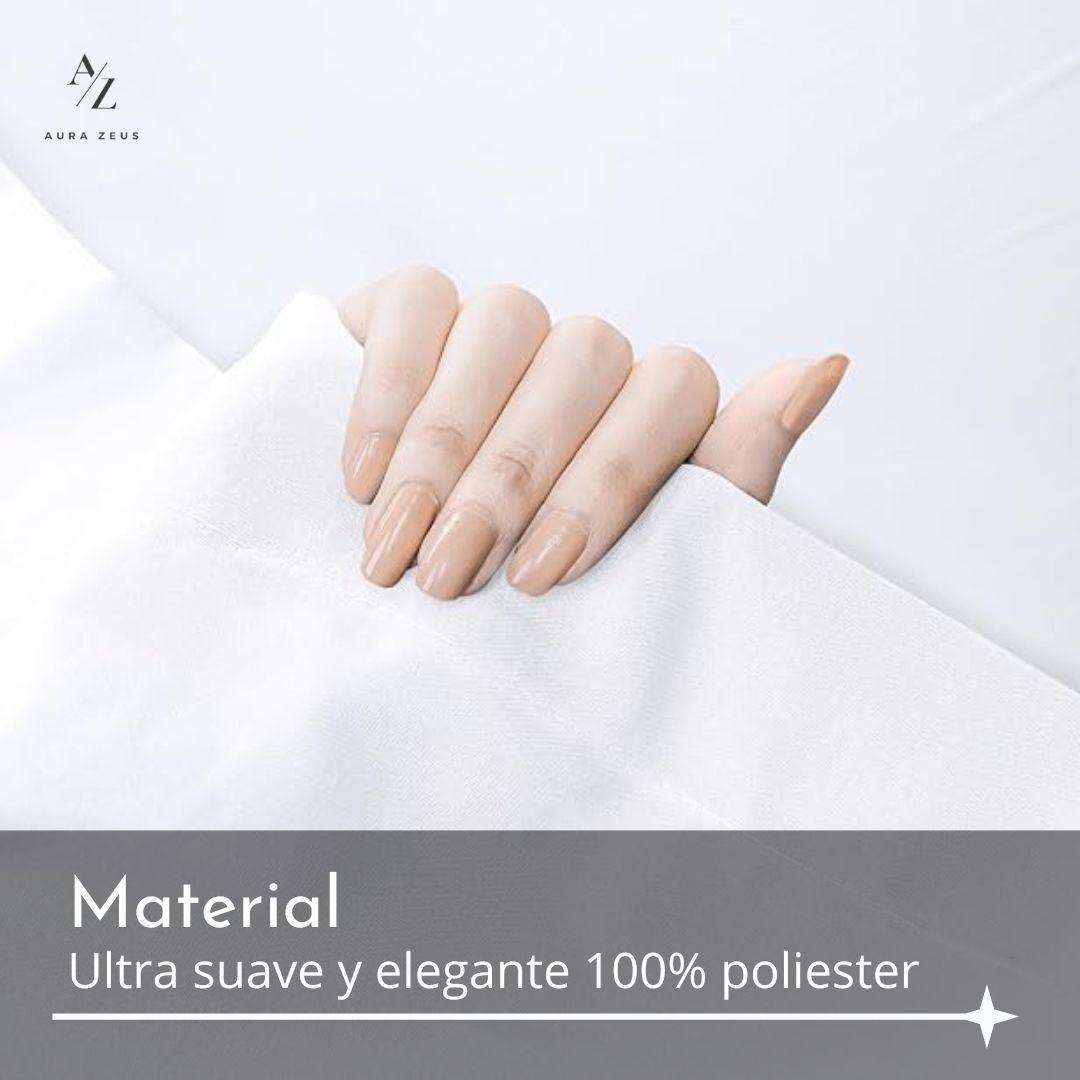 Sabanas Encimera 2 Plazas Blanca Gris Ultra Suave Hilos Aura Zeus-2